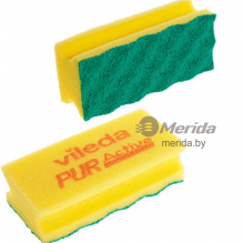ГУБКА VILEDA PROFESSIONAL PURACTIV ДЛЯ ЧИСТКИ С АБРАЗИВОМ, ЖЕЛТАЯ (ДЕЗИНФЕКЦИЯ)